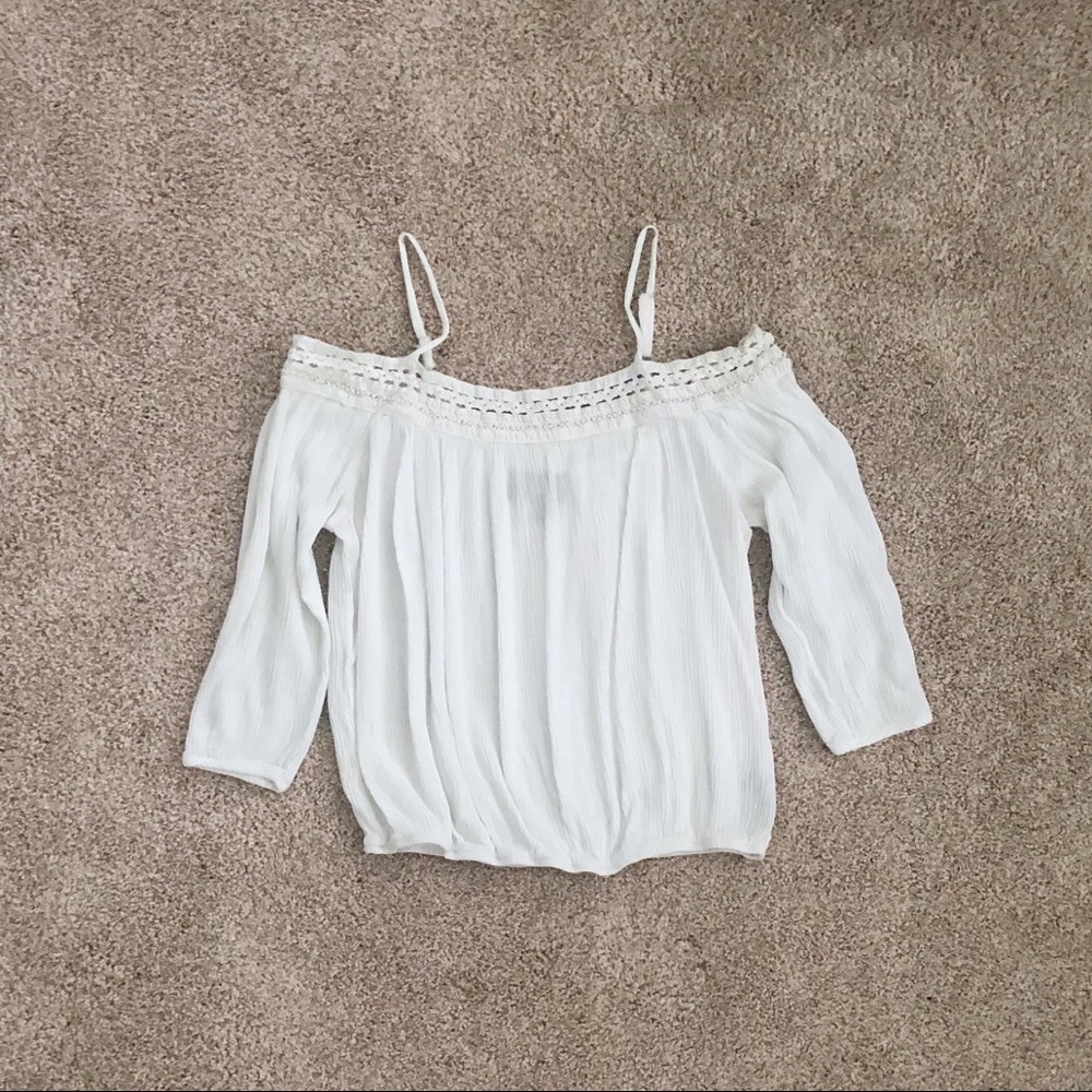 By and By Off The Shoulder Top White